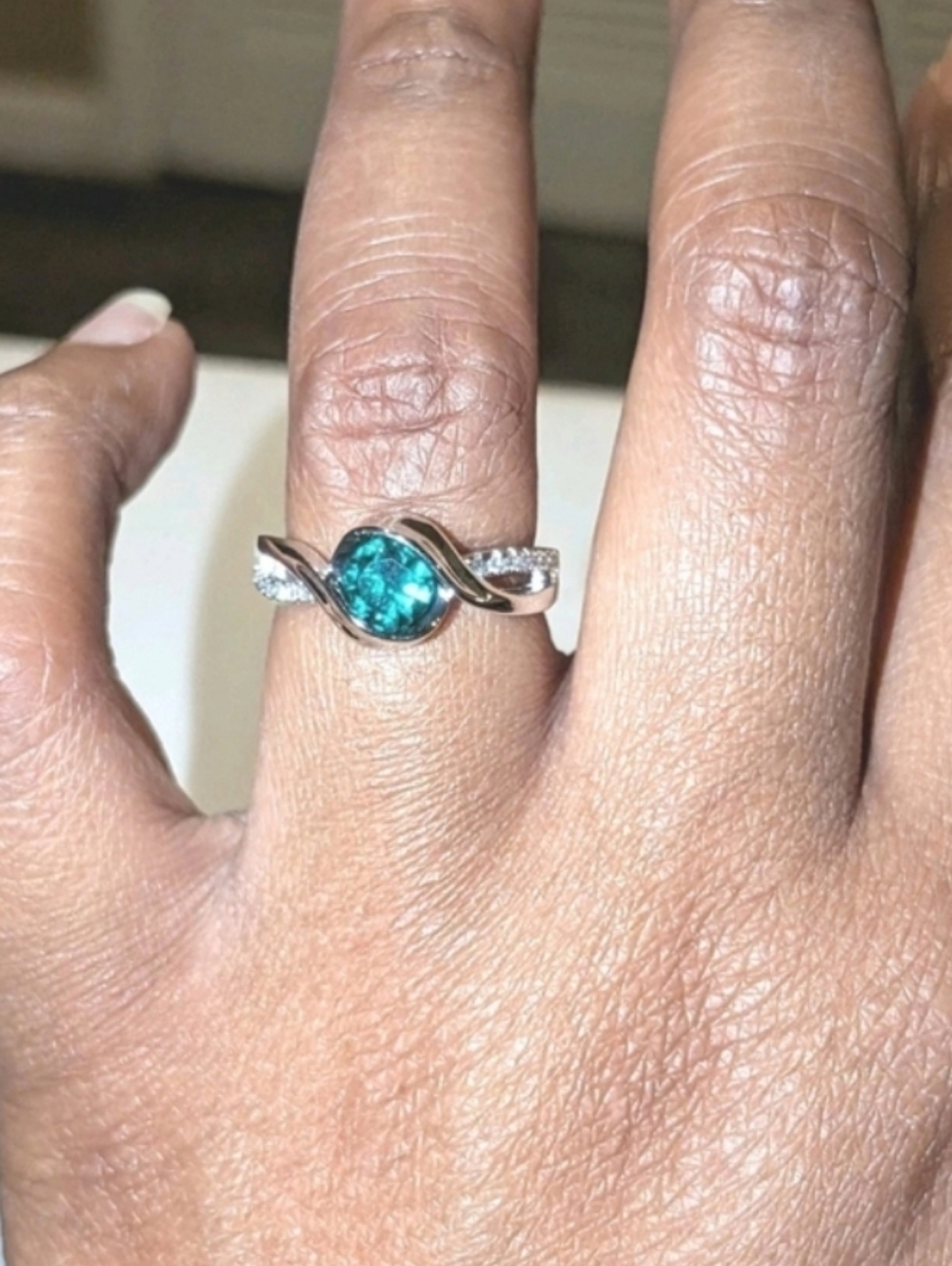 2ct Round Cut Lab Created Emerald Womens Minimalist Ring 14k White Gold Plated 5